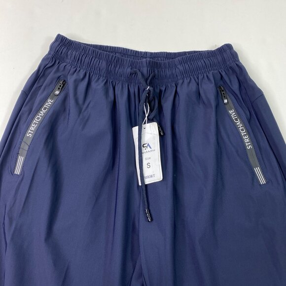Stretchactive Womens Blue Elastic Waist Pants With Zipped Pockets Size Small - Picture 2 of 7